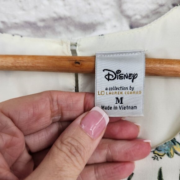 Disney x Lauren Conrad Alice in Wonderland Midi Dress Floral Sleeveless Medium - Picture 6 of 14